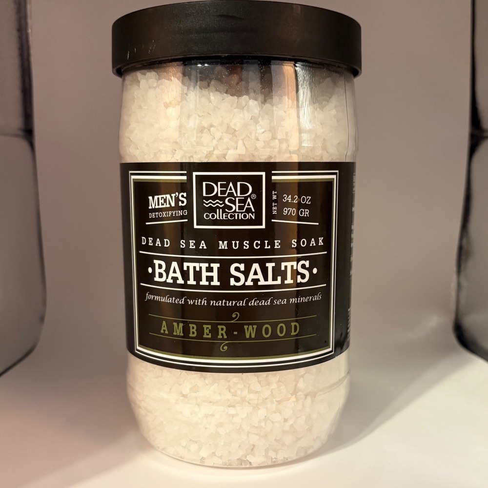 Dead Sea Collection Bath Salts Amberwood Detoxifying Muscle Soak 34.2‎ oz